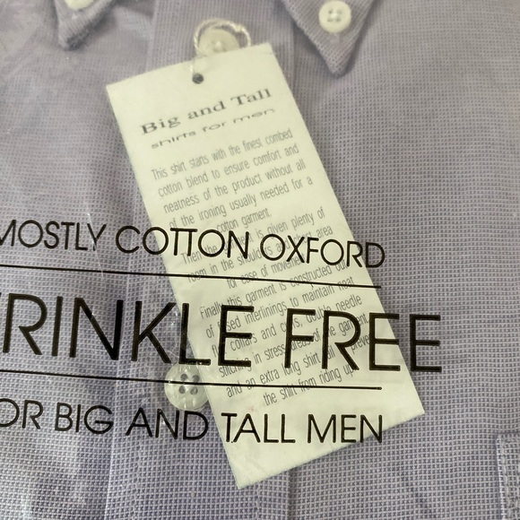 NWT Christopher Hart Light Purple Button Down Shirt Big  21-22 38-39 - Picture 7 of 9